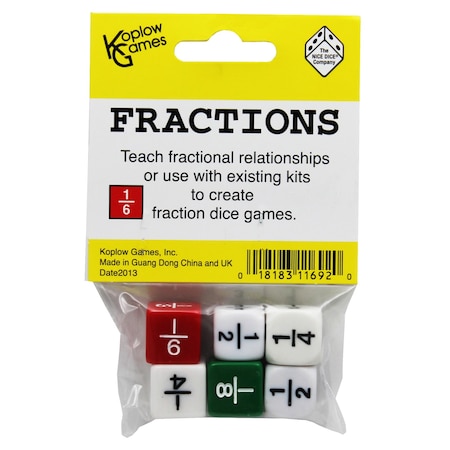 Koplow Games Fraction Dice Set, 6 Pieces 11692